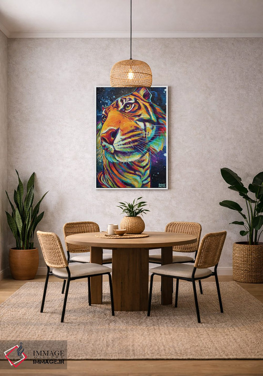 تابلو دکوراتیو ببر کهکشانی اثر رابرت فلپس - D4W