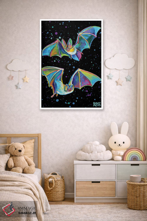 تابلو دکوراتیو خفاش های پارتی اثر رابرت فلپس - D3W