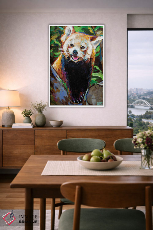 تابلو دکوراتیو پاندای قرمز اثر رابرت فلپس - D5W