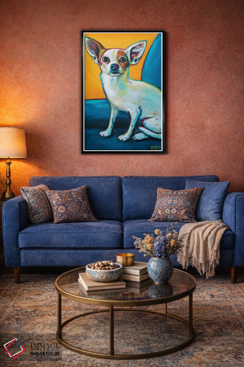 تابلو دکوراتیو چیهواهوآ روی صندلی اثر رابرت فلپس - D5B