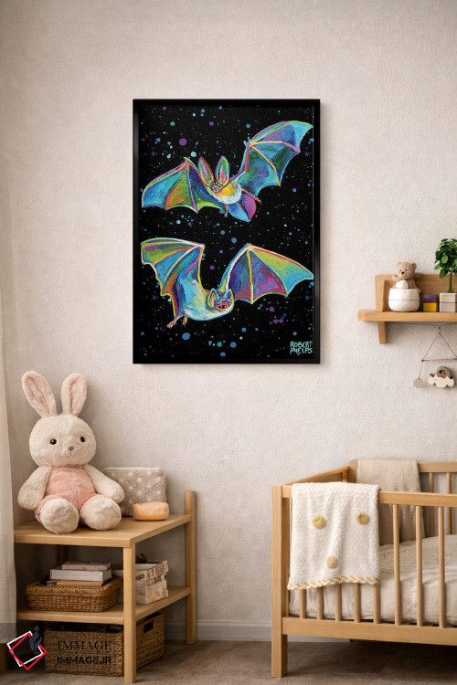 تابلو دکوراتیو خفاش های پارتی اثر رابرت فلپس - D4B