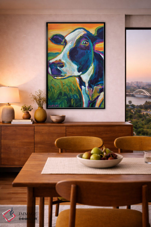 تابلو دکوراتیو گاو اثر رابرت فلپس - D6B