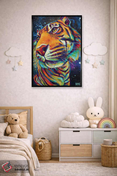 تابلو دکوراتیو ببر کهکشانی اثر رابرت فلپس - D6B