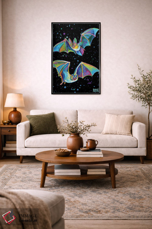 تابلو دکوراتیو خفاش های پارتی اثر رابرت فلپس - D5B