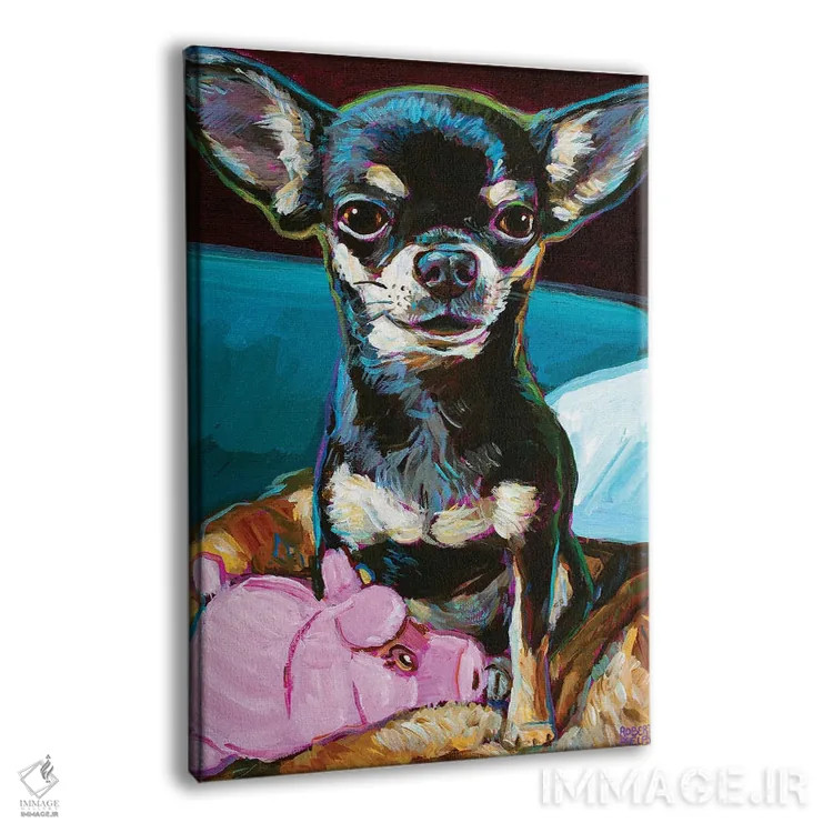 تابلو دکوراتیو بیبی چیهواهوآ عروسکی اثر رابرت فلپس - نمای پرسپکتیو محصول