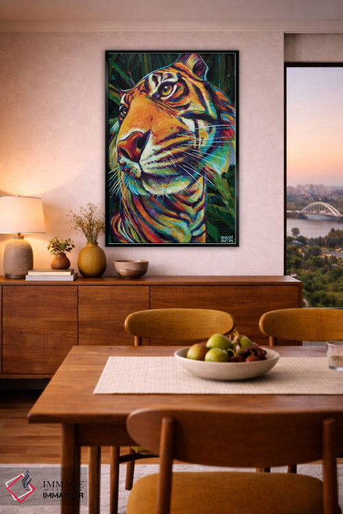 تابلو دکوراتیو ببر جنگلی اثر رابرت فلپس - D6B