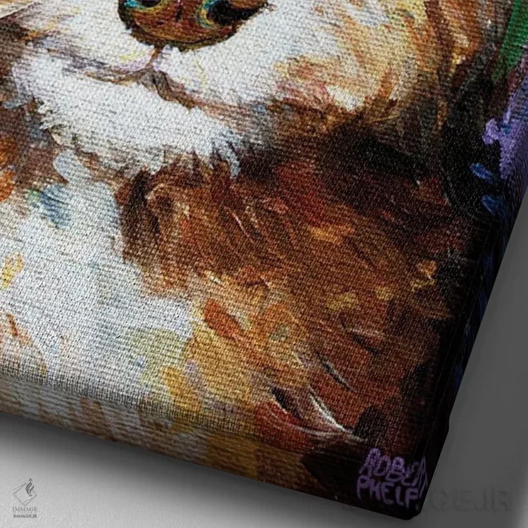 تابلو دکوراتیو دسی توله آسی دودل اثر رابرت فلپس - نمای نزدیک بافت بوم