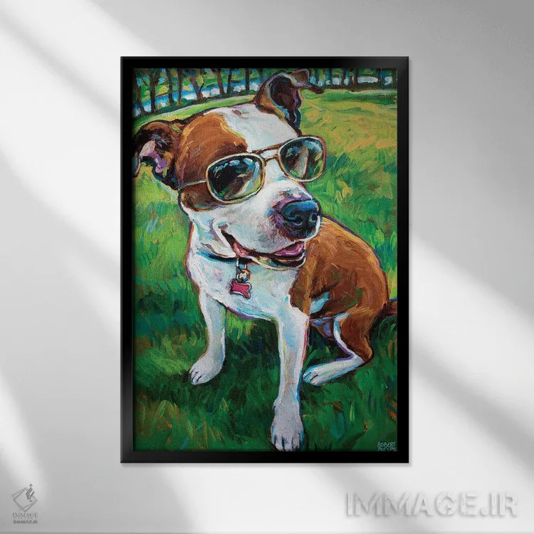 تابلو دکوراتیو تفریح تابستانی اثر رابرت فلپس - نمای قابدار مشکی