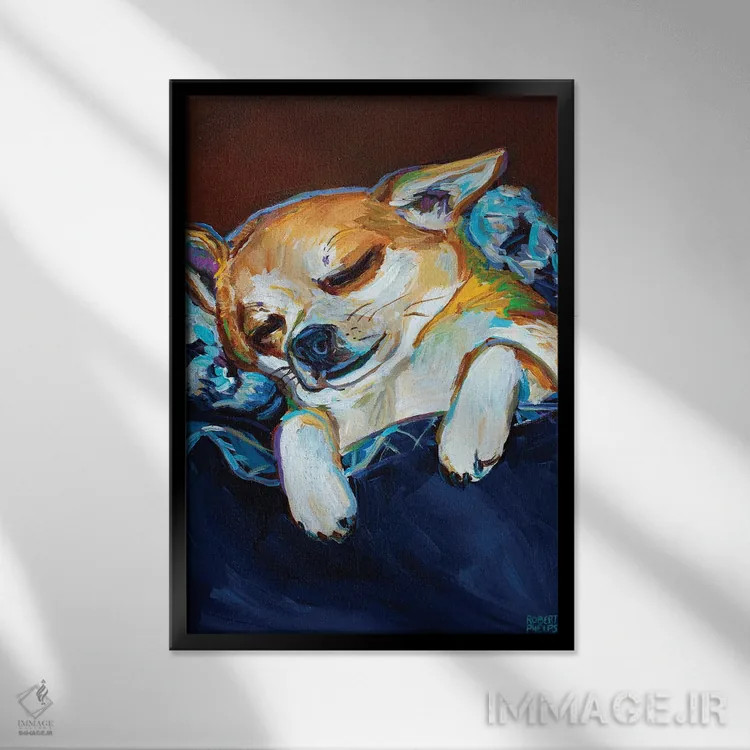 تابلو دکوراتیو ویکتور خواب آلود دو اثر رابرت فلپس - نمای قابدار مشکی