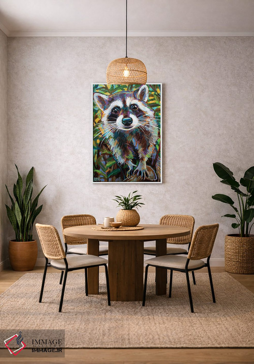 تابلو دکوراتیو راکون کنجکاو ۱ اثر رابرت فلپس - D3W