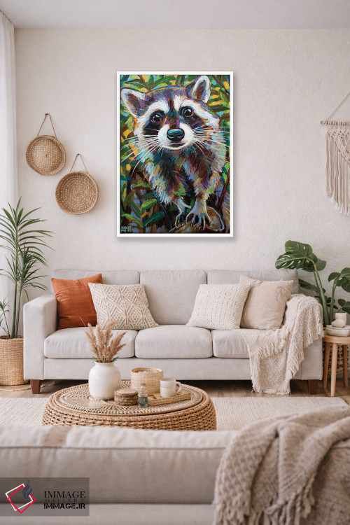 تابلو دکوراتیو راکون کنجکاو ۱ اثر رابرت فلپس - D2W