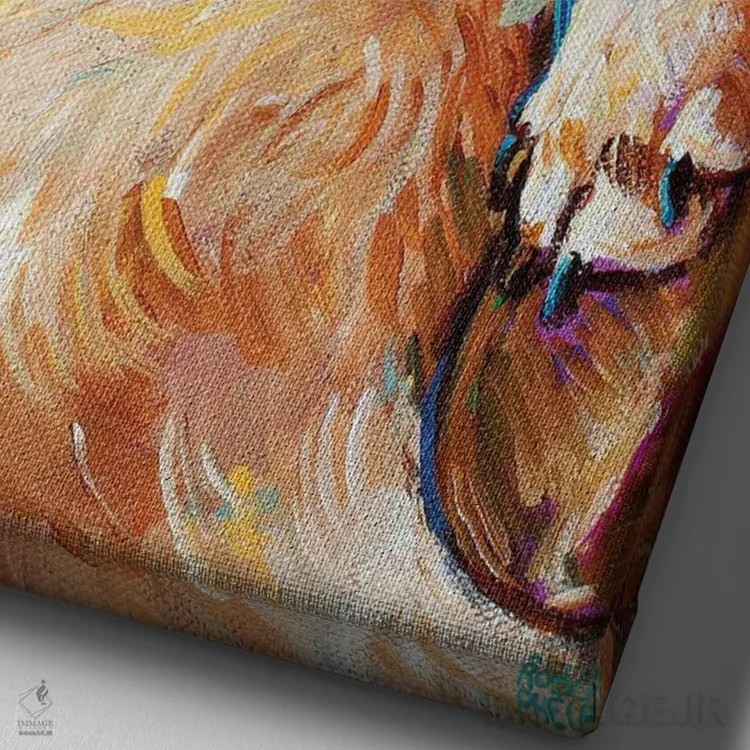 تابلو دکوراتیو چی واوا خواب آلود دو اثر رابرت فلپس - نمای نزدیک بافت بوم