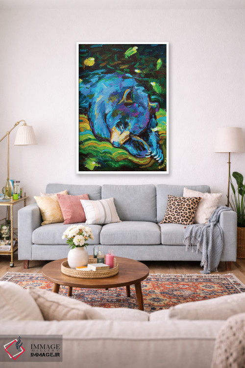 تابلو دکوراتیو خرس خواب آلود اثر رابرت فلپس - D1W