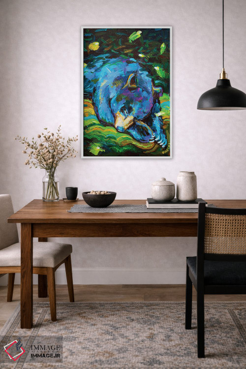 تابلو دکوراتیو خرس خواب آلود اثر رابرت فلپس - D2W