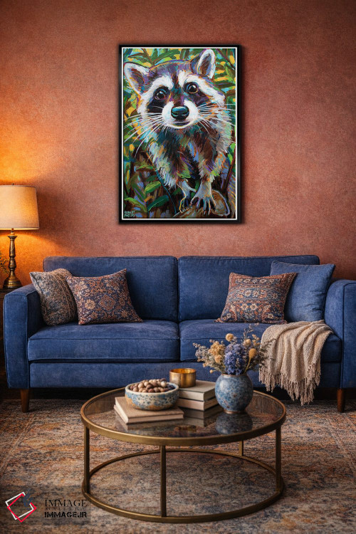 تابلو دکوراتیو راکون کنجکاو ۱ اثر رابرت فلپس - D5B