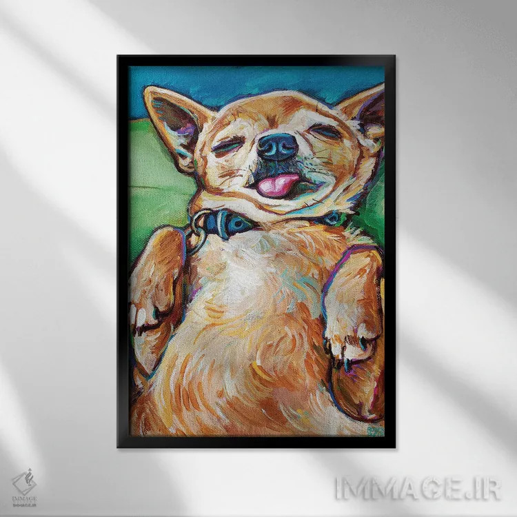 تابلو دکوراتیو چی واوا خواب آلود دو اثر رابرت فلپس - نمای قابدار مشکی