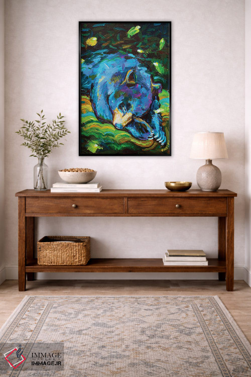 تابلو دکوراتیو خرس خواب آلود اثر رابرت فلپس - D3B