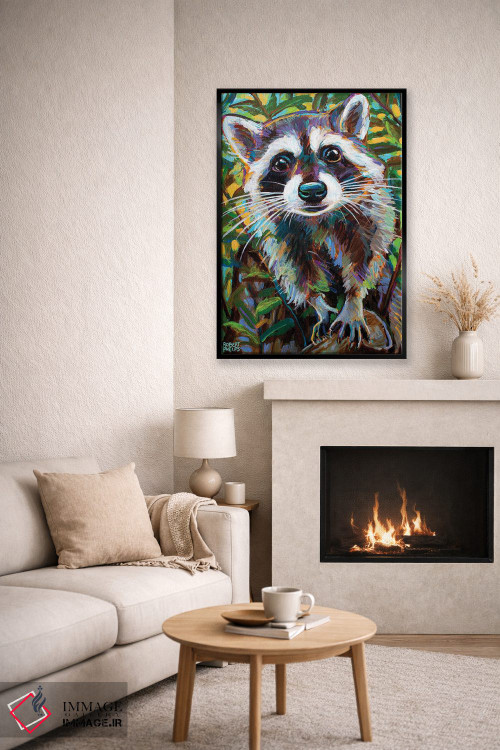 تابلو دکوراتیو راکون کنجکاو ۱ اثر رابرت فلپس - D6B