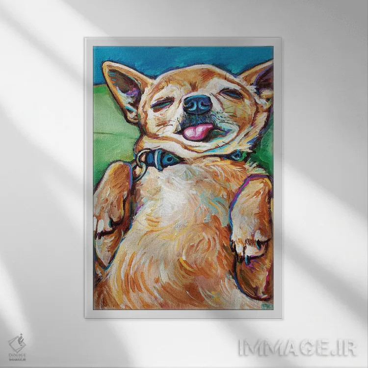 تابلو دکوراتیو چی واوا خواب آلود دو اثر رابرت فلپس - نمای قابدار سفید