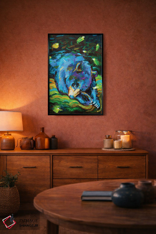 تابلو دکوراتیو خرس خواب آلود اثر رابرت فلپس - D5B