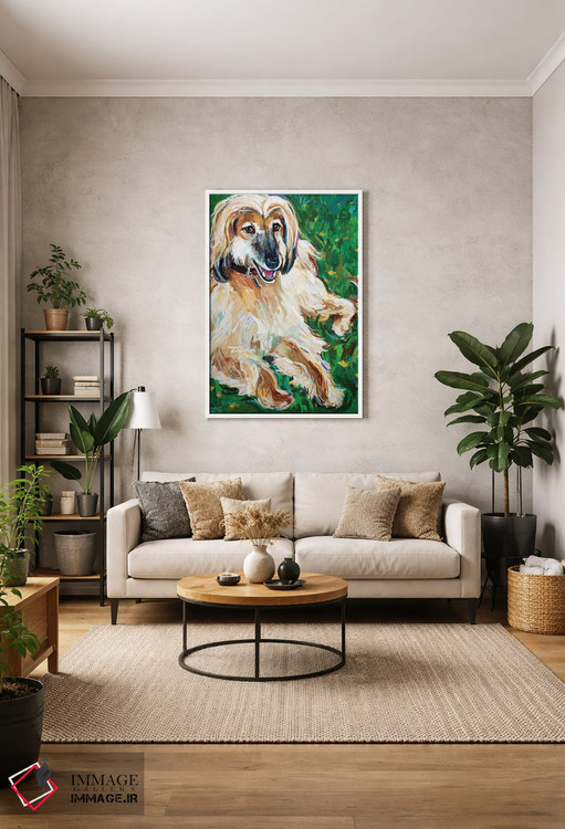 تابلو دکوراتیو سگ تازی افغان اثر رابرت فلپس - D1W