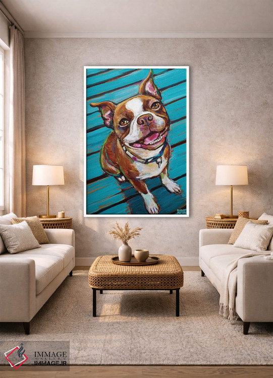 تابلو دکوراتیو کوکی بوستون تریر قرمز اثر رابرت فلپس - D1W