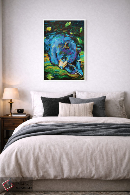 تابلو دکوراتیو خرس خواب آلود اثر رابرت فلپس - D6W