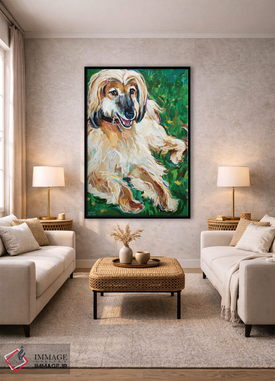 تابلو دکوراتیو سگ تازی افغان اثر رابرت فلپس - D2B