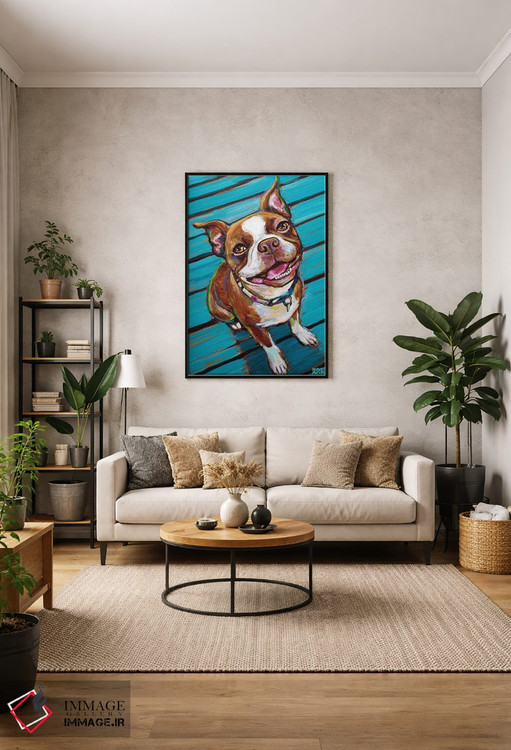 تابلو دکوراتیو کوکی بوستون تریر قرمز اثر رابرت فلپس - D2B