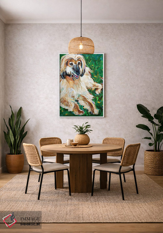 تابلو دکوراتیو سگ تازی افغان اثر رابرت فلپس - D3W