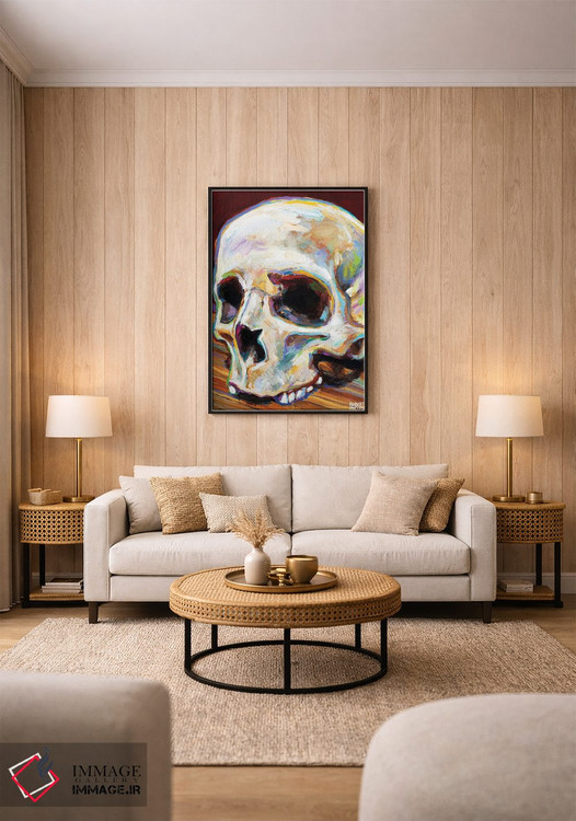 تابلو دکوراتیو جمجمه کلاسیک اثر رابرت فلپس - D1B