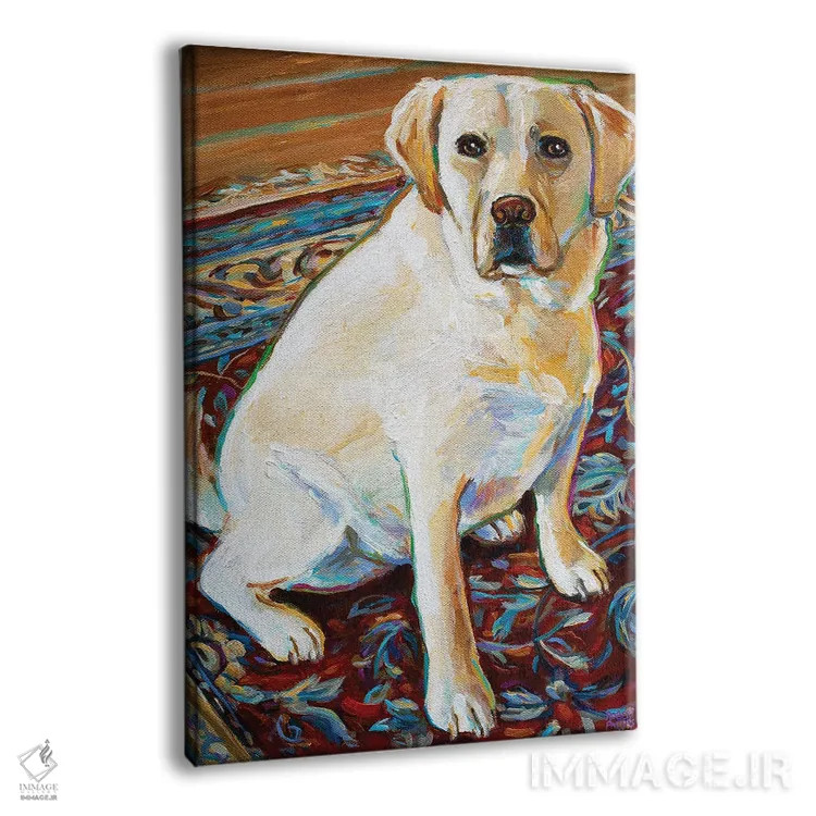 تابلو دکوراتیو تنی لابرادور بلوند اثر رابرت فلپس - نمای پرسپکتیو محصول