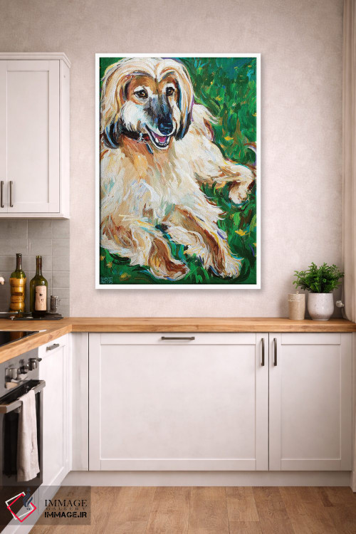 تابلو دکوراتیو سگ تازی افغان اثر رابرت فلپس - D4W