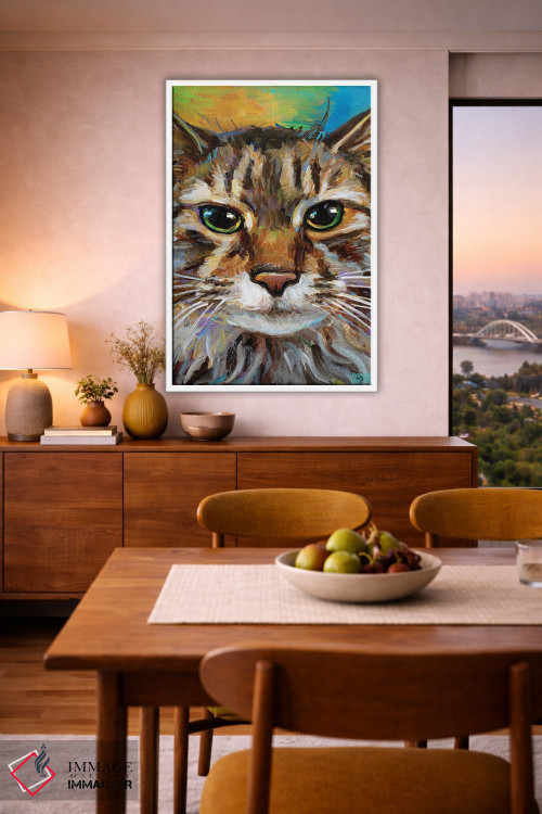 تابلو دکوراتیو گربه مین کون ۲ اثر رابرت فلپس - D6W