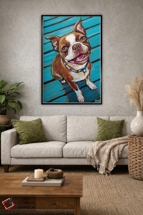 تابلو دکوراتیو کوکی بوستون تریر قرمز اثر رابرت فلپس - D3B