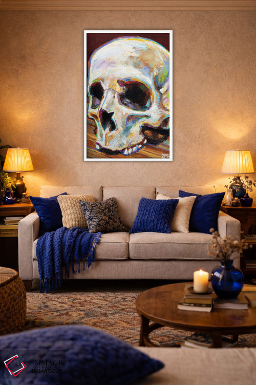 تابلو دکوراتیو جمجمه کلاسیک اثر رابرت فلپس - D3W