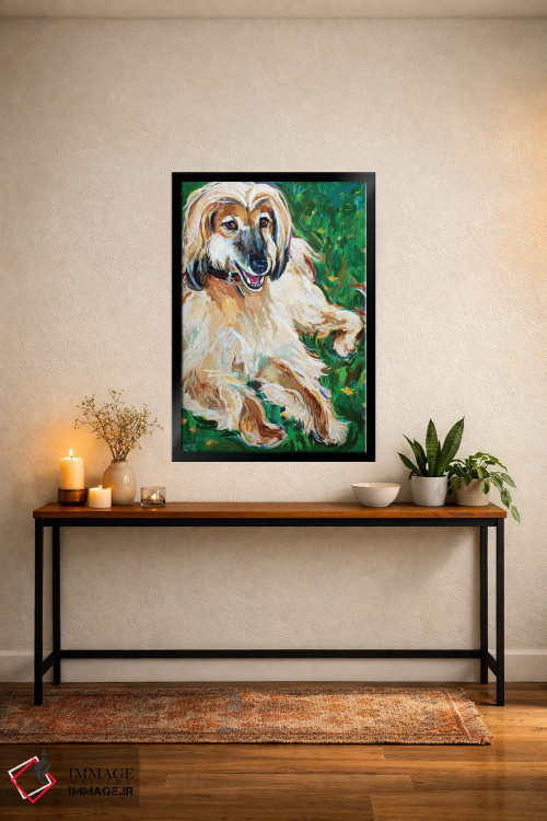 تابلو دکوراتیو سگ تازی افغان اثر رابرت فلپس - D5B