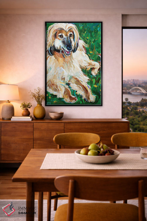 تابلو دکوراتیو سگ تازی افغان اثر رابرت فلپس - D6B