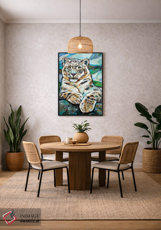 تابلو دکوراتیو پلنگ برفی ۱ اثر رابرت فلپس - D4B
