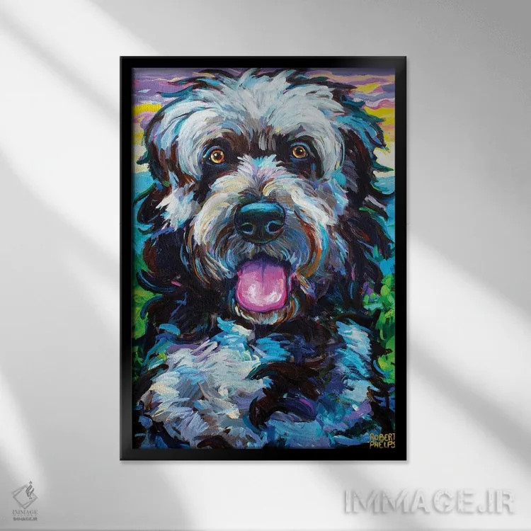 تابلو دکوراتیو فایپو کوهستانی دو اثر رابرت فلپس - نمای قابدار مشکی