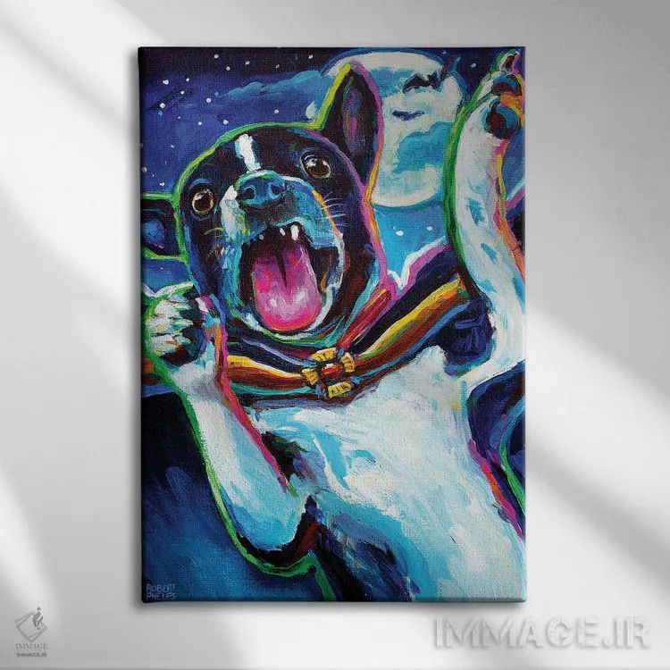 تابلو دکوراتیو توله سگ خون آشام یک اثر رابرت فلپس - نمای روبهرو روی دیوار