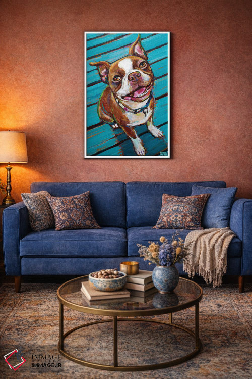 تابلو دکوراتیو کوکی بوستون تریر قرمز اثر رابرت فلپس - D5W