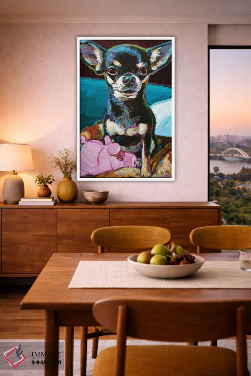 تابلو دکوراتیو بیبی چیهواهوآ عروسکی اثر رابرت فلپس - D6W