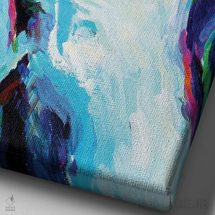 تابلو دکوراتیو توله سگ خون آشام یک اثر رابرت فلپس - نمای نزدیک بافت بوم