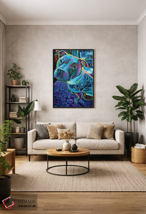 تابلو دکوراتیو پیتبول ترسناک اثر رابرت فلپس - D1B