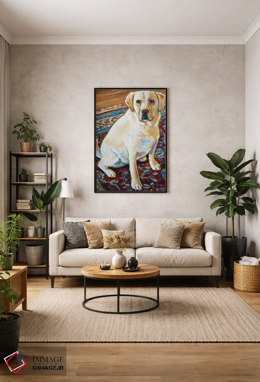 تابلو دکوراتیو تنی لابرادور بلوند اثر رابرت فلپس - D2B