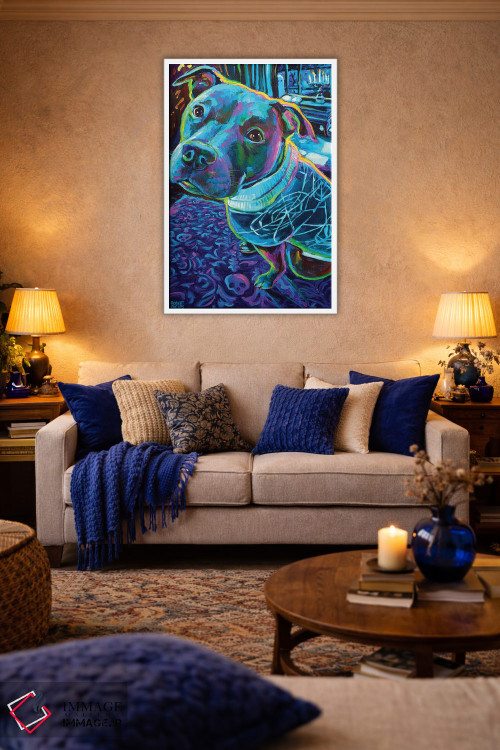 تابلو دکوراتیو پیتبول ترسناک اثر رابرت فلپس - D3W