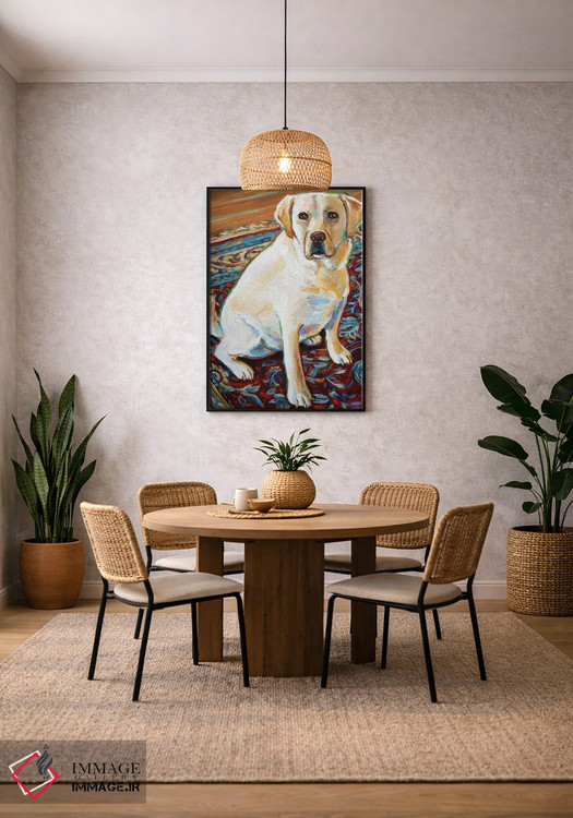 تابلو دکوراتیو تنی لابرادور بلوند اثر رابرت فلپس - D4B