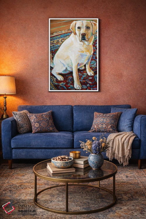 تابلو دکوراتیو تنی لابرادور بلوند اثر رابرت فلپس - D3W