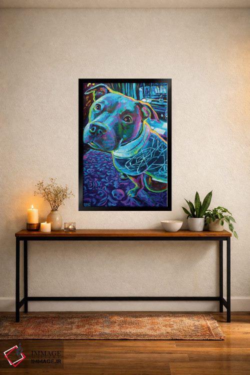 تابلو دکوراتیو پیتبول ترسناک اثر رابرت فلپس - D5B